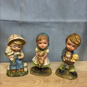 Set of 3 Vintage Rusties Figurine Signed Original Tag